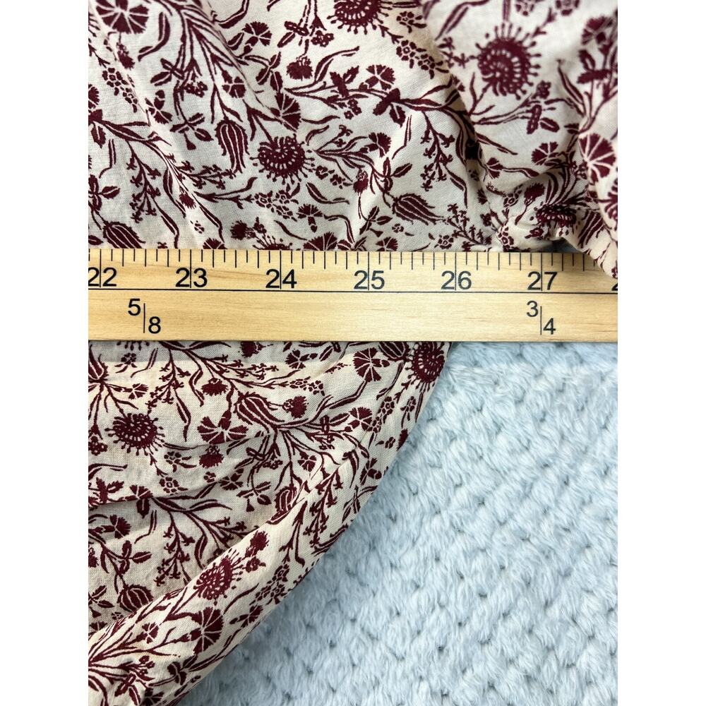 Doen Women Floral Peasant Top Sz Small Summer Boho Cottagecore Prairie Lagenlok - Picture 13 of 16